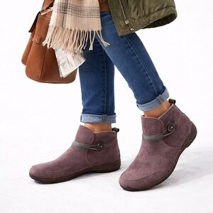 Easy Spirit Explore24 Eseskridge Ankle Boots Women 7.5 Brown Cozy Fall